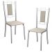Kit 2 Cadeiras Cromada Sala Jantar 2C005CR Corino Nude Kappesberg