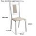 Kit 2 Cadeiras Cromada Sala Jantar 2C005CR Corino Nude Kappesberg