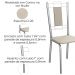 Kit 2 Cadeiras Cromada Sala Jantar 2C005CR Corino Nude Kappesberg