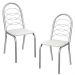 Kit 2 Cadeiras Cromada Sala Jantar 2C009CR Corino Branco Kappesberg