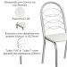 Kit 2 Cadeiras Cromada Sala Jantar 2C009CR Corino Branco Kappesberg