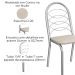 Kit 2 Cadeiras Cromada Sala Jantar 2C009CR Corino Nude Kappesberg