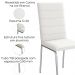 Kit 2 Cadeiras Cromada Sala Jantar 2C091CR Corino Branco Kappesberg