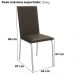Kit 2 Cadeiras Cromada Sala Jantar 2C091CR Corino Marrom Kappesberg