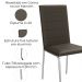 Kit 2 Cadeiras Cromada Sala Jantar 2C091CR Corino Marrom Kappesberg