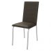 Kit 2 Cadeiras Cromada Sala Jantar 2C091CR Corino Marrom Kappesberg