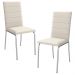 Kit 2 Cadeiras Cromada Sala Jantar 2C091CR Corino Nude Kappesberg