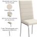 Kit 2 Cadeiras Cromada Sala Jantar 2C091CR Corino Nude Kappesberg
