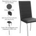Kit 2 Cadeiras Cromada Sala Jantar 2C091CR Corino Preto Kappesberg