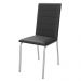 Kit 2 Cadeiras Cromada Sala Jantar 2C091CR Corino Preto Kappesberg
