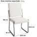 Kit 2 Cadeiras Cromada Sala Jantar 2C139CR Corino Branco Kappesberg