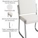 Kit 2 Cadeiras Cromada Sala Jantar 2C139CR Corino Branco Kappesberg