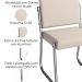 Kit 2 Cadeiras Cromada Sala Jantar 2C139CR Corino Nude Kappesberg