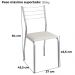 Kit 2 Cadeiras Cromada Sala Jantar 2C140CR Corino Branco Kappesberg