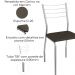 Kit 2 Cadeiras Cromada Sala Jantar 2C140CR Corino Marrom Kappesberg