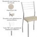 Kit 2 Cadeiras Cromada Sala Jantar 2C140CR Corino Nude Kappesberg