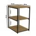 Mesa De Apoio Lateral 45cm Industrial Crome LI004 Freijo Preto Kappesberg