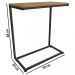 Mesa De Apoio Lateral 50cm Industrial Crome LI025 Freijo Preto Kappesberg