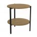 Mesa De Centro 1 Prateleira Industrial Crome LI017 Freijo Preto Kappesberg
