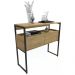 Mesa De Centro 1 Prateleira Industrial Crome LI017 Freijo Preto Kappesberg