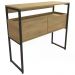 Mesa De Centro 1 Prateleira Industrial Crome LI017 Freijo Preto Kappesberg