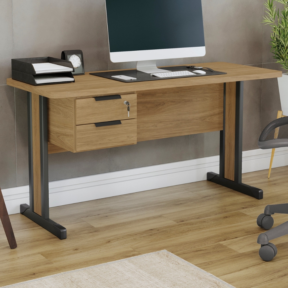 Mesa Escritorio 120 cm Com Gaveteiro de Mesa Versatil Itapua Kappesberg