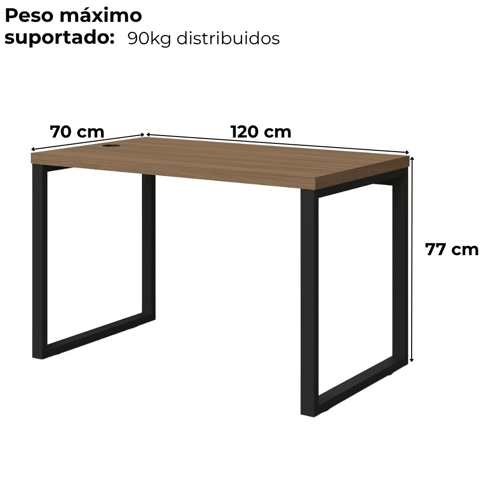 Mesa Escritorio 120 cm Industrial Frame F120 Munique Kappesberg