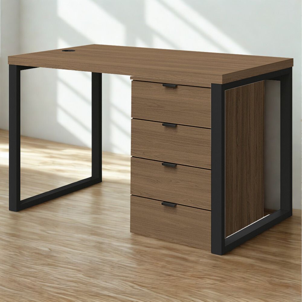 Mesa Escritorio 120 cm e Gaveteiro 4 Gavetas Frame Munique Kappesberg