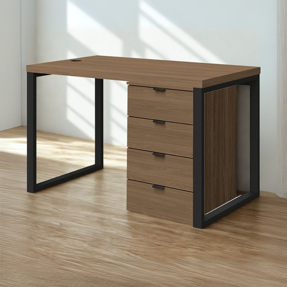 Mesa Escritorio 120 cm e Gaveteiro 4 Gavetas Frame Munique Kappesberg