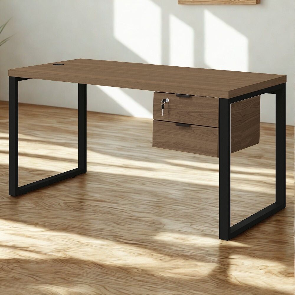 Mesa Escritorio 150 Com Gaveteiro Industrial Frame Munique Kappesberg