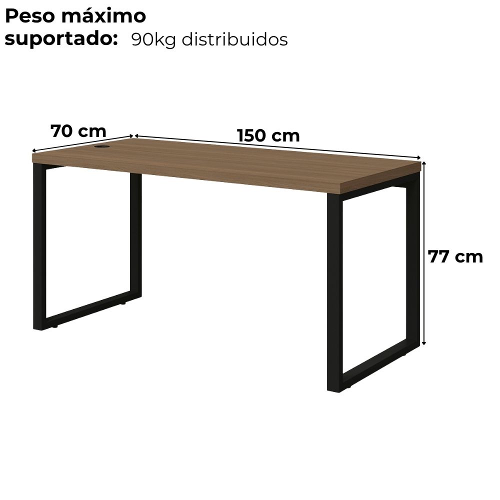 Mesa Escritorio 150 cm Industrial Frame F150 Munique Kappesberg