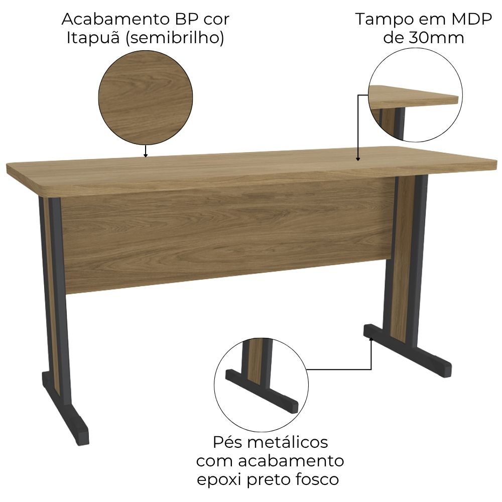 Mesa Escritorio 150 cm Versatil 1150 Itapua Kappesberg