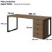 Mesa Escritorio 190 cm e Gaveteiro 4 Gavetas Frame Munique Kappesberg