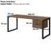 Mesa Escritorio Com Gaveteiro 190 cm Industrial Frame Munique Kappesberg