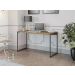Mesa Escrivaninha 136 cm Industrial Crome LI003 Freijo Preto Kappesberg