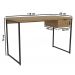 Mesa Escrivaninha Com Gaveteiro Industrial Crome LI002/005 Freijo Preto Kappesberg