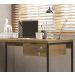 Mesa Escrivaninha Com Gaveteiro Industrial Crome LI002/005 Freijo Preto Kappesberg