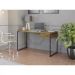 Mesa Escrivaninha Com Gaveteiro Industrial Crome LI003/005 Freijo Preto Kappesberg
