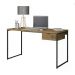 Mesa Escrivaninha Com Gaveteiro Industrial Crome LI003/005 Freijo Preto Kappesberg