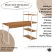 Mesa Escrivaninha Prateleiras 136 cm LI010 Canela Branco KPB