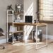 Mesa Escrivaninha Prateleiras 136 cm LI010 Canela Branco KPB