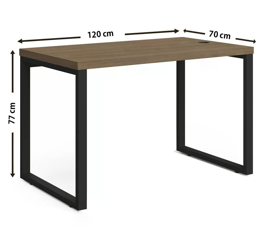 Mesa Para Escritorio 120cm Secretaria F120 Carvalho Munique Kappesberg