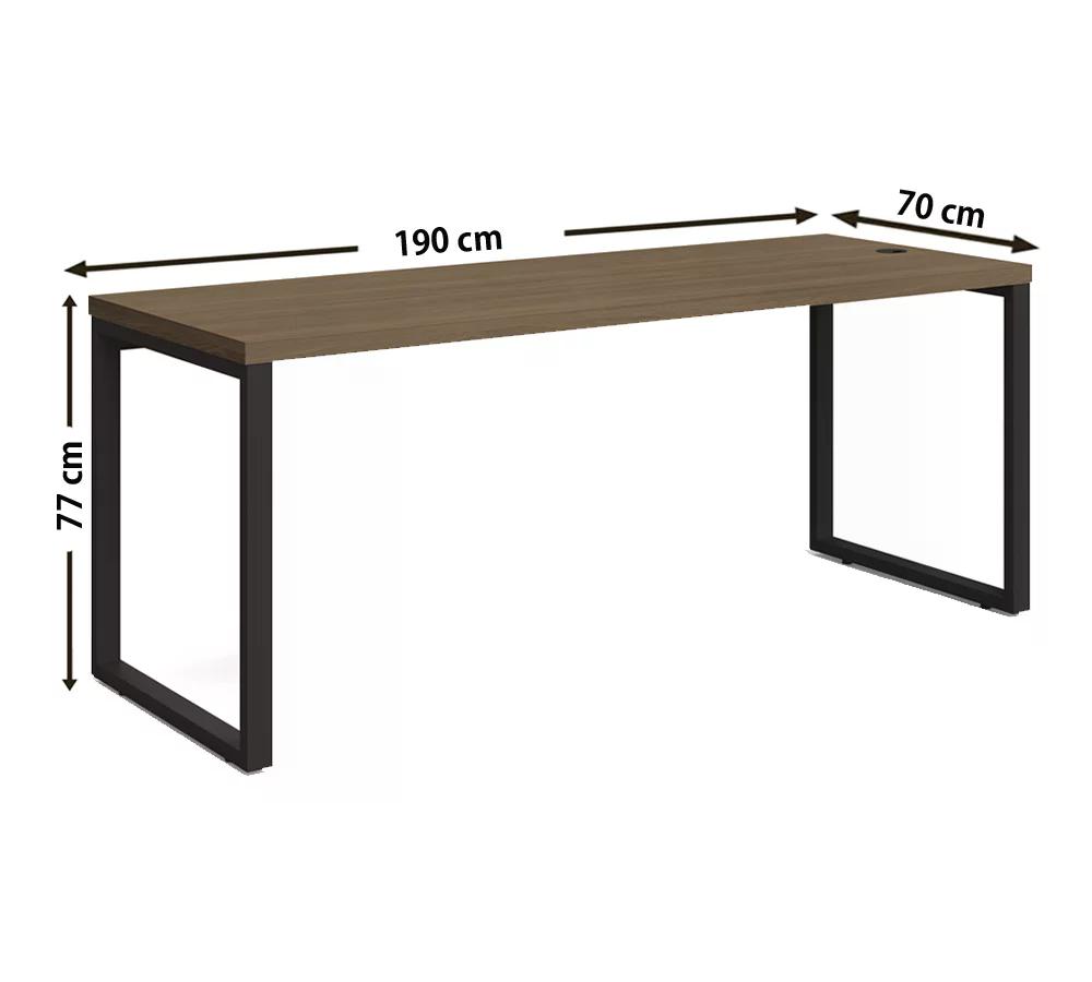 Mesa Para Escritorio 190cm Diretor F190 Carvalho Munique Kappesberg