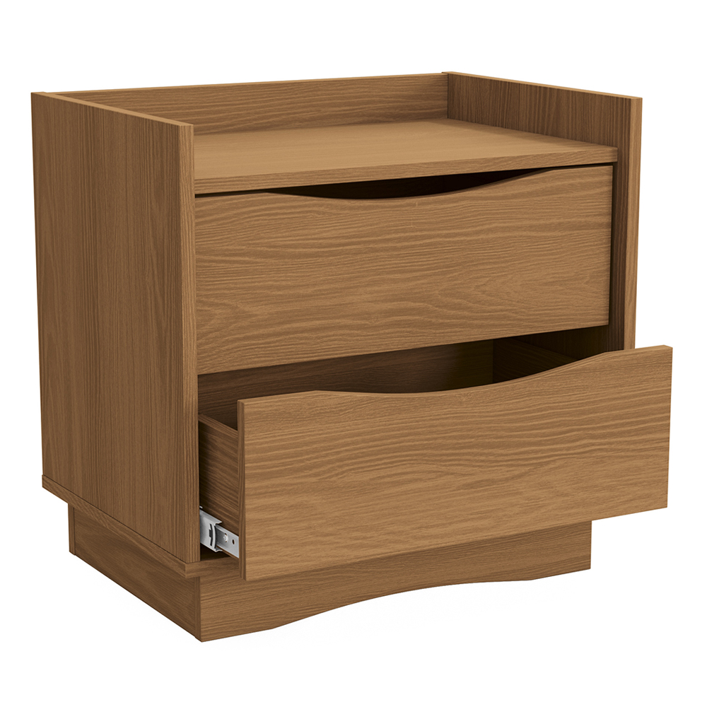 Mesa de Cabeceira 2 Gavetas 54 cm M261 Canela Kappesberg