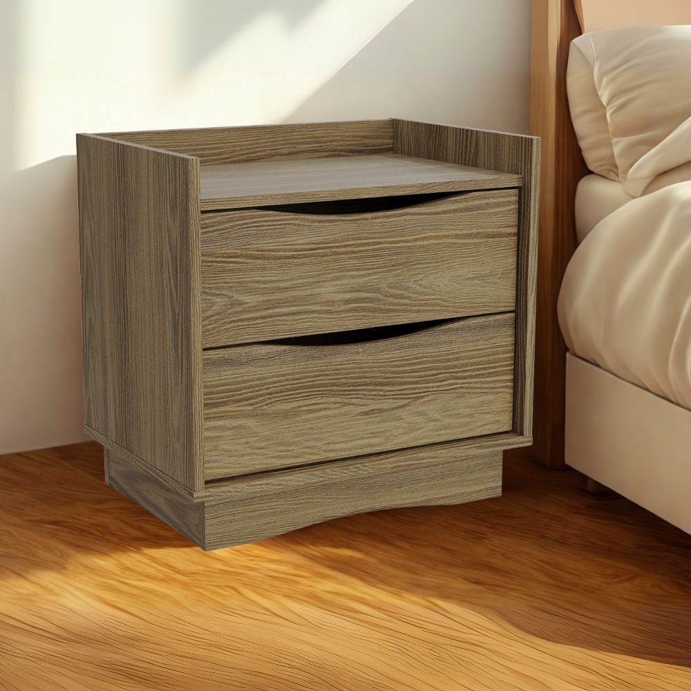 Mesa de Cabeceira 2 Gavetas 54 cm M261 Nogueira Kappesberg