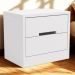 Mesa de Cabeceira 2 Gavetas 54 cm S822 Branco Kappesberg