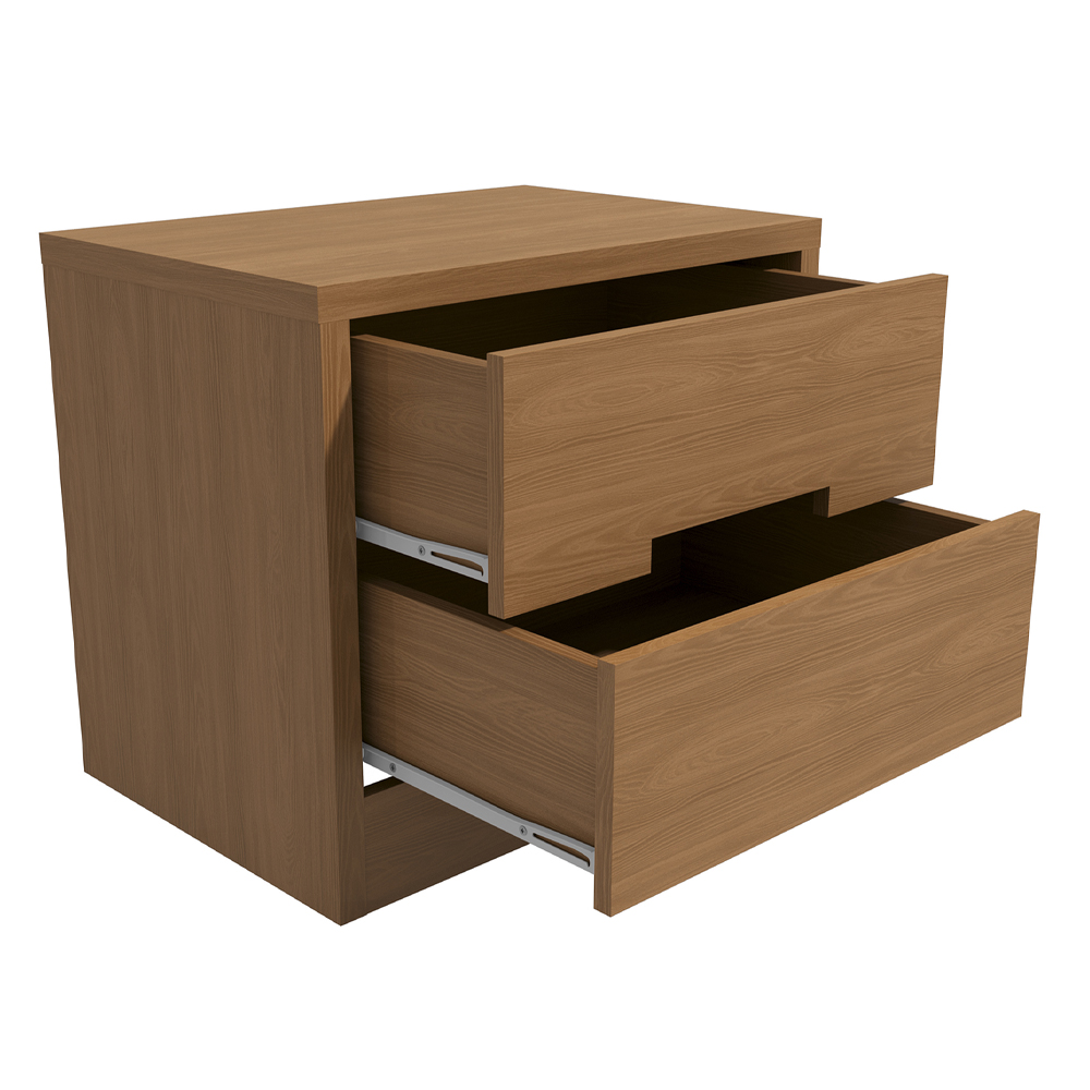 Mesa de Cabeceira 2 Gavetas 54 cm S822 Canela Kappesberg
