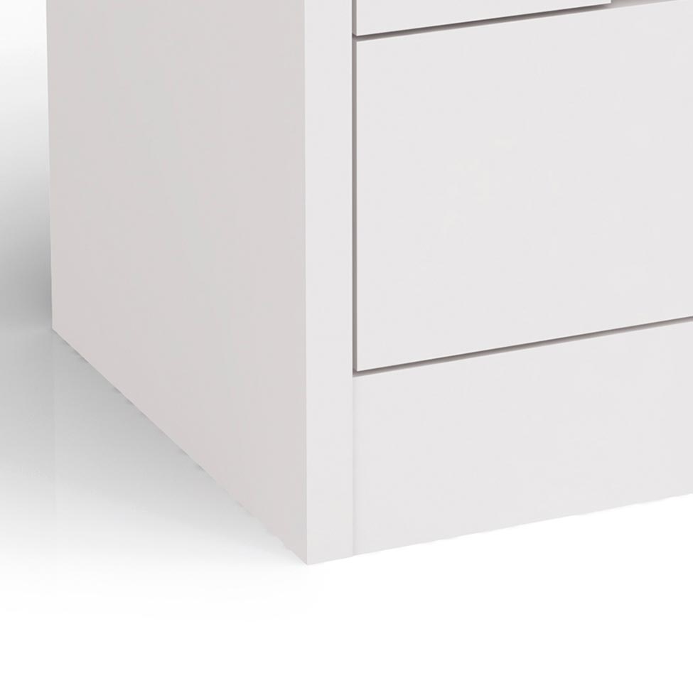 Mesa de Cabeceira S 2 Gavetas Branca