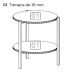 Mesa de Centro Industrial 47 cm LI017 Canela Branco KPB
