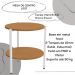Mesa de Centro Industrial 47 cm LI017 Canela Branco KPB